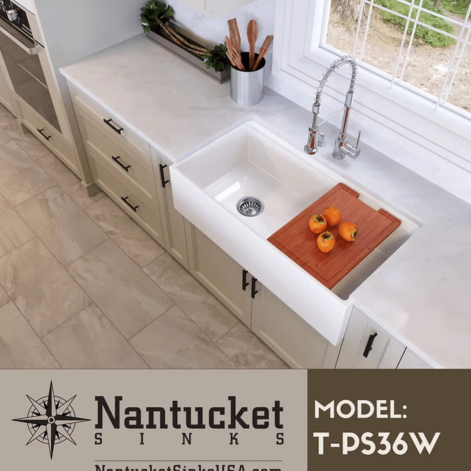 Outlet 36" Fireclay Farmhouse Workstation Single Bowl Sink Single Bowl Sinks|Apron Front / Farmhouse Sinks
