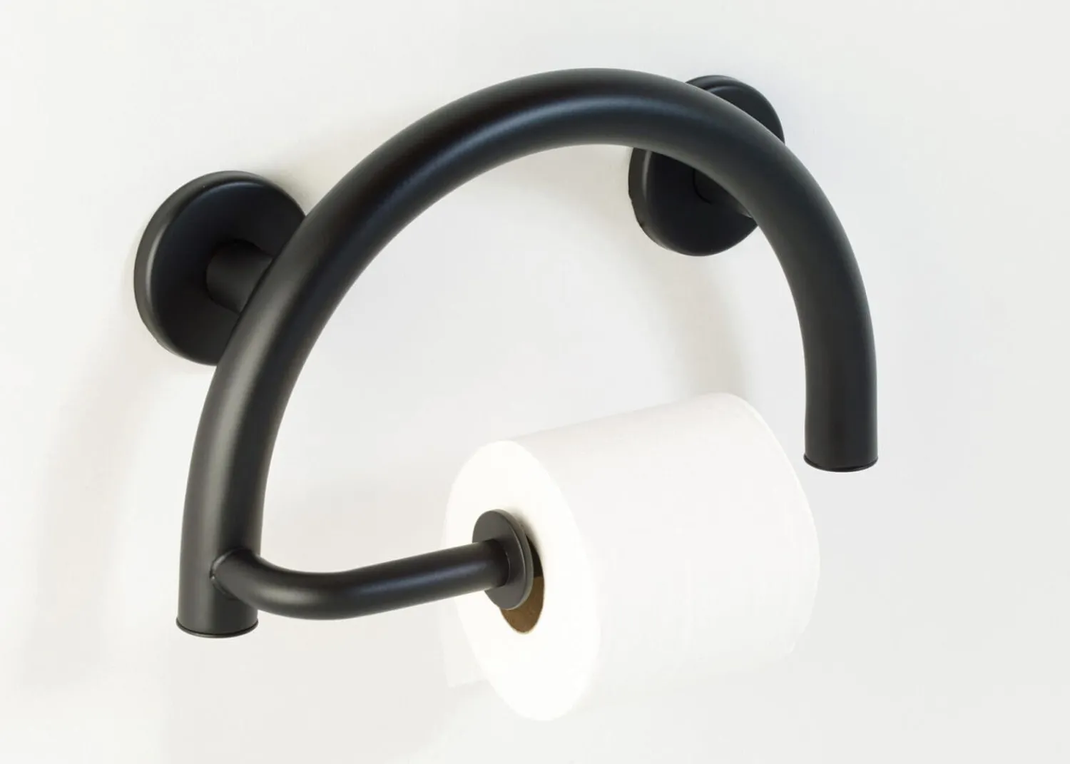 Discount Half Moon Grab Bar with Toilet Paper Holder Grab Bars|Shower Seats