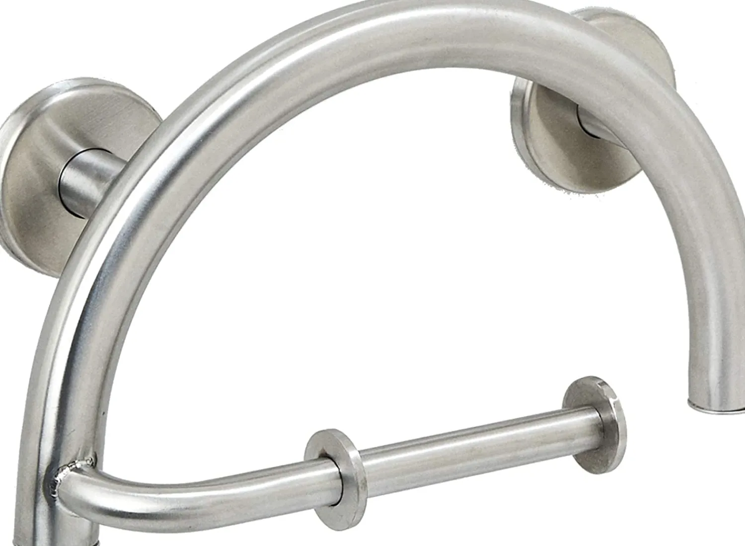 Discount Half Moon Grab Bar with Toilet Paper Holder Grab Bars|Shower Seats