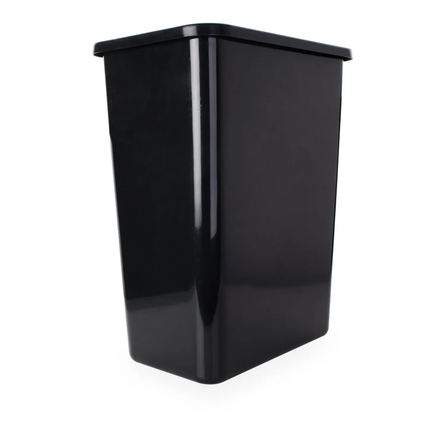 Black 35-Quart Plastic Waste Container Storage & Organization