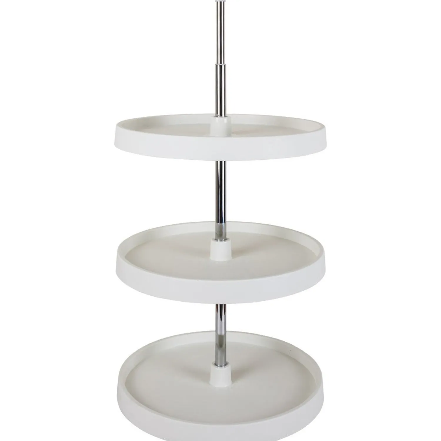 Hot 18" Diameter Round Plastic Lazy Susan Set with Twist and Lock Pole Storage & Organization