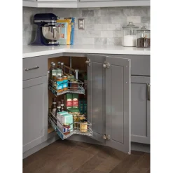 Best 30" Diameter "Easy 360 Susan" Chrome Wire Corner Organizer Storage & Organization