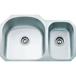 Hot 18 Gauge 70/30 Stainless Steel Undermount Sink with Larger Left Bowl Stainless Steel Sinks|Double Bowl Sinks