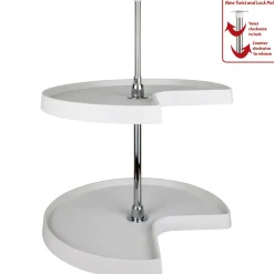 Discount Kidney Plastic Lazy Susan Set with Chrome Hubs Storage & Organization
