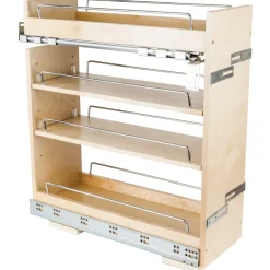 No Wiggle Base Cabinet Pullout with Premium Soft-close Concealed Undermount Slides Storage & Organization