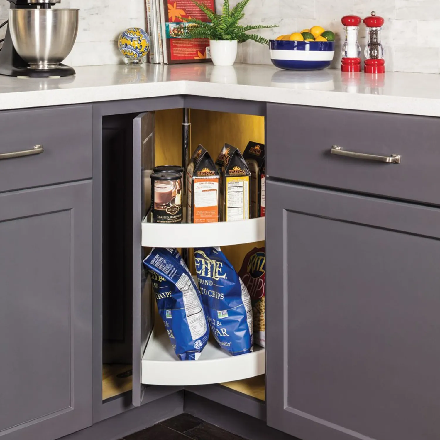 Hot Pie-Cut Plastic Lazy Susan Storage & Organization
