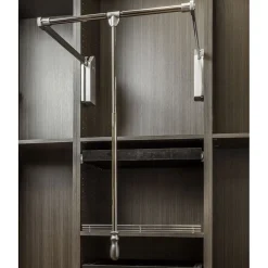 Hot Polished Chrome Soft-close Expanding Wardrobe Lift Closet & Storage|Storage & Organization