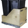 Online Preassembled 50 Quart Double Pullout Waste Container System Storage & Organization