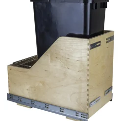 Sale Preassembled 50 Quart Single Pullout Waste Container System Storage & Organization