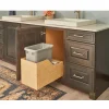 New Preassembled 35 Quart Single Pullout Waste Container System Storage & Organization