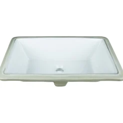 Online 18-1/2" Rectangle Undermount White Porcelain Bowl Undermount