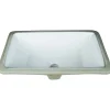 Discount 16" Rectangle Undermount White Porcelain Bowl Undermount