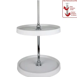 Discount Round Plastic Lazy Susan Set with Chrome Hubs Storage & Organization