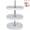 Sale 3 Shelf 18" Diameter Round Plastic Lazy Susan Set with Chrome Hubs Storage & Organization