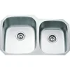 Online Stainless Steel 18 Gauge Kitchen Sink with Two Unequal Bowls Stainless Steel Sinks|Double Bowl Sinks