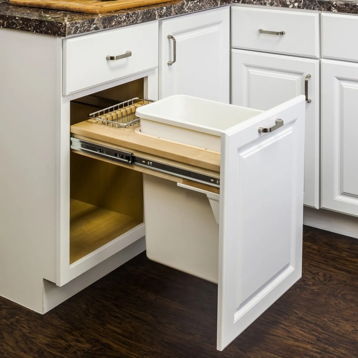 New Top Mount Soft-Close Single Trash Can Unit Storage & Organization