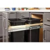 Top Mount Soft-close Double 35qt Trash Can Unit - for 15" Opening Storage & Organization