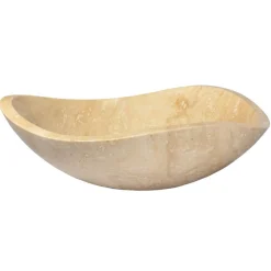 Sale 16 Inch Freeform Beige Stone Bathroom Vessel Sink Above Counter / Vessel Sinks