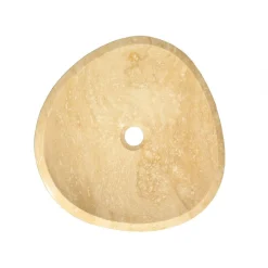 Sale 16 Inch Freeform Beige Stone Bathroom Vessel Sink Above Counter / Vessel Sinks