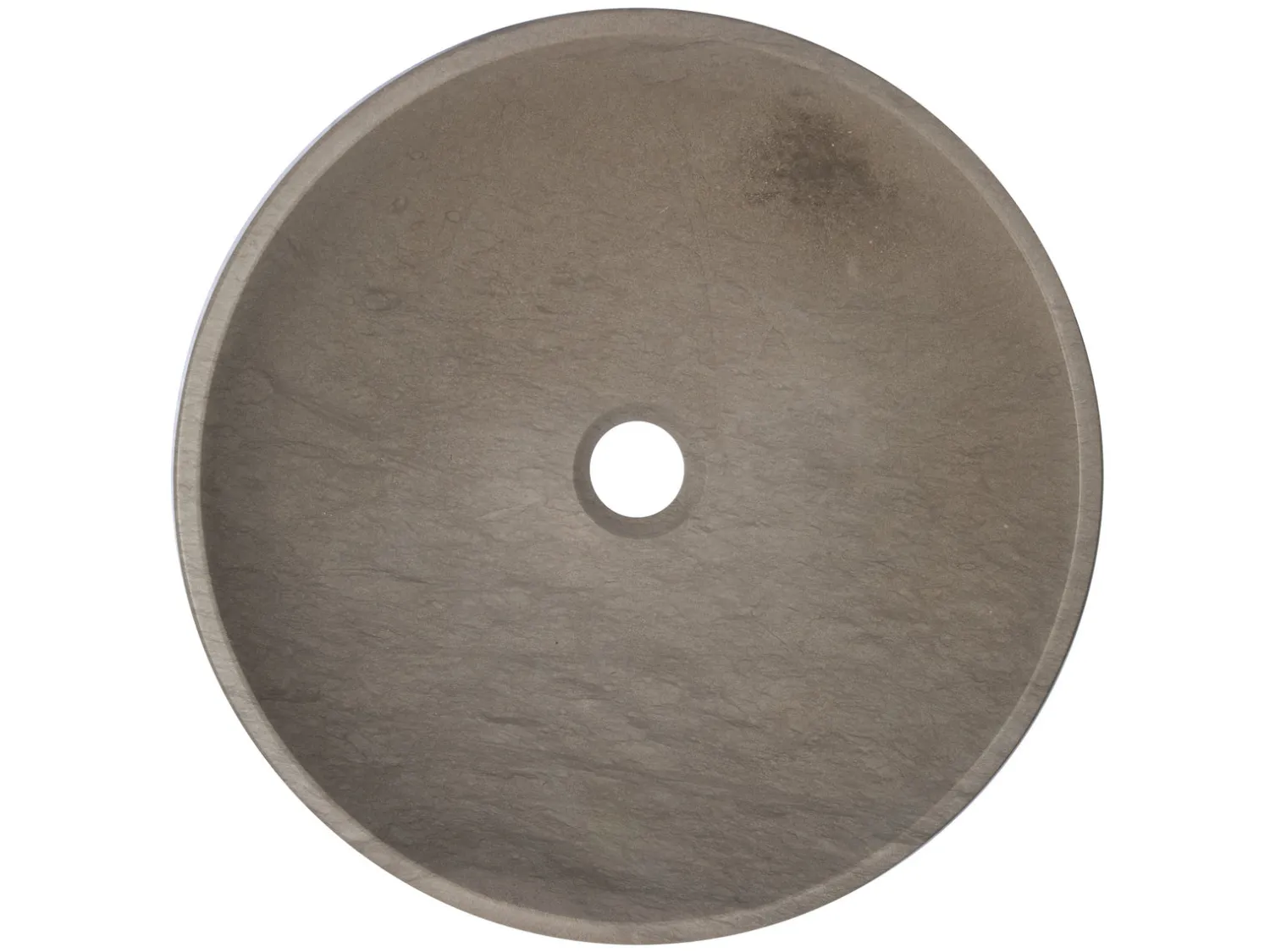 Clearance 16-in Round Sloped Vessel Sink in Molly Grey Marble Above Counter / Vessel Sinks