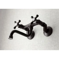 6" Adjustable Center Wall Mount Bathroom Faucet Wall Mount