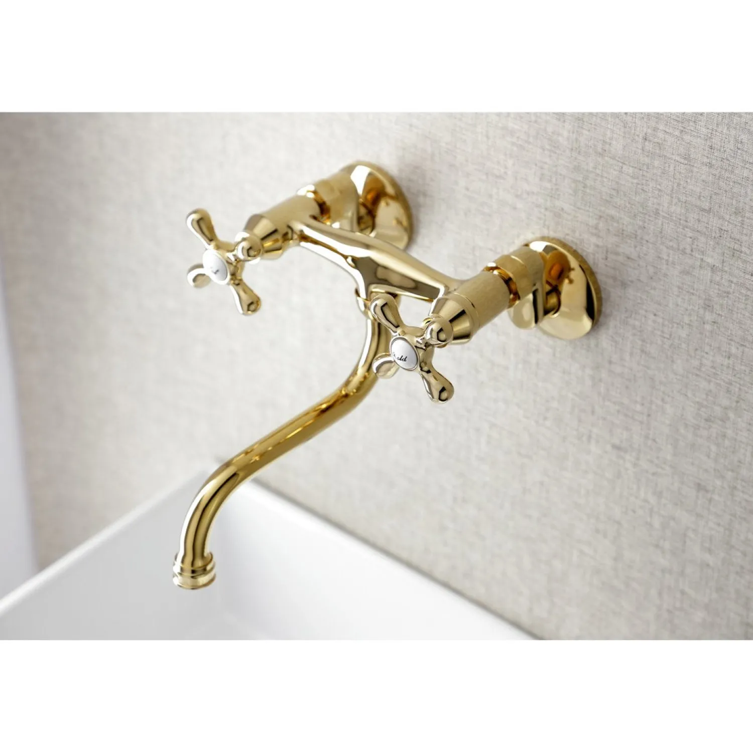 6" Adjustable Center Wall Mount Bathroom Faucet Wall Mount