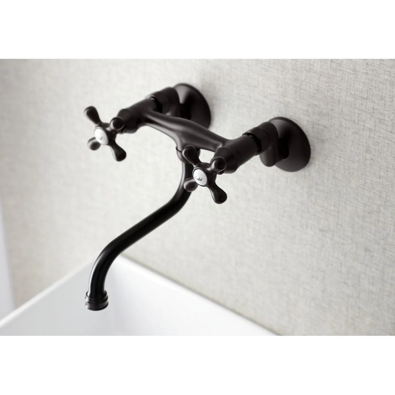 6" Adjustable Center Wall Mount Bathroom Faucet Wall Mount