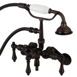 Online AE419TX-P Aqua Vintage 3-3/8-Inch Adjustable Wall Mount Clawfoot Tub Faucet with Hand Shower Tub Faucets