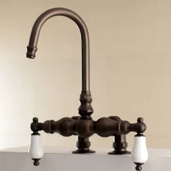 Best AE93TX-P Aqua Vintage 3-3/8-Inch Deck Mount Tub Faucet Tub Faucets