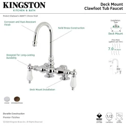 Best AE93TX-P Aqua Vintage 3-3/8-Inch Deck Mount Tub Faucet Tub Faucets