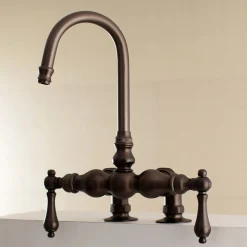 Outlet AE91TX-P Aqua Vintage 3-3/8-Inch Deck Mount Tub Faucet Tub Faucets