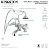 Clearance AE653TX-P Aqua Vintage 7-Inch Adjustable Clawfoot Tub Faucet with Hand Shower in Polished Chrome Tub Faucets