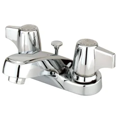 Discount Americana Two Handle 4" Centerset Lavatory Faucet with Brass Pop-up 4" Center Set