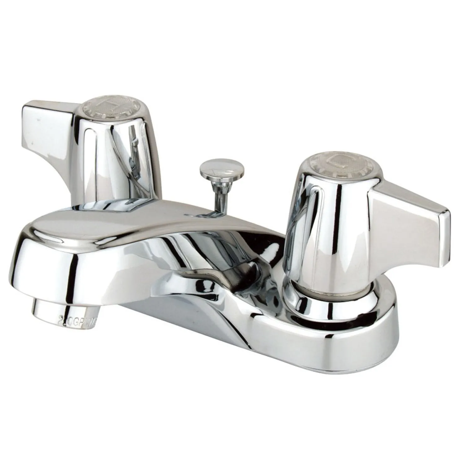 Discount Americana Two Handle 4" Centerset Lavatory Faucet with Brass Pop-up 4" Center Set