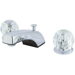 Discount Americana Two Handle 8" to 16" Widespread Lavatory Faucet with Brass Pop-up 8" Widespread