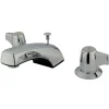 Clearance Americana Two Handle 8" to 16" Widespread Polished Chrome Lavatory Faucet with Brass Pop-up 8" Widespread