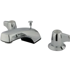 Clearance Americana Two Handle 8" to 16" Widespread Polished Chrome Lavatory Faucet with Brass Pop-up 8" Widespread