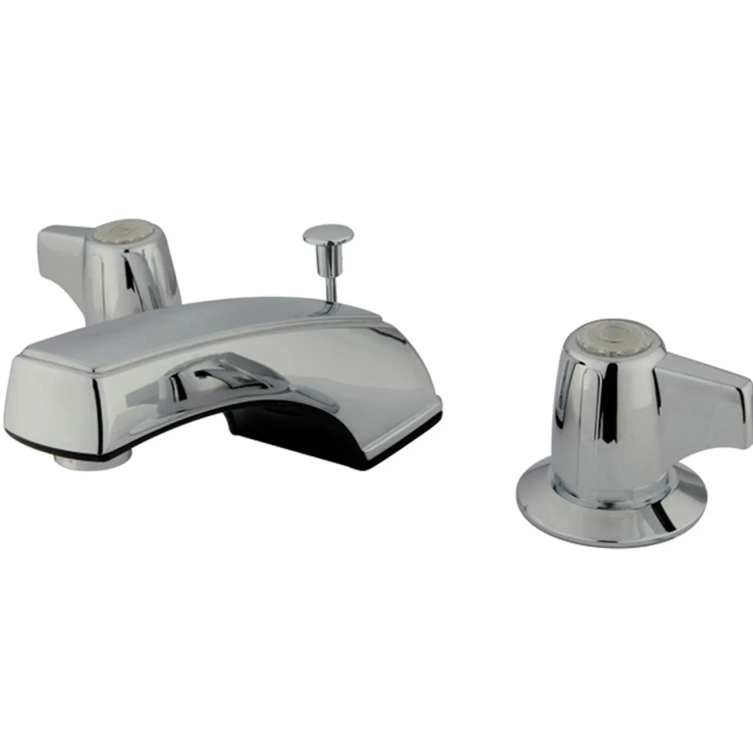 Clearance Americana Two Handle 8" to 16" Widespread Polished Chrome Lavatory Faucet with Brass Pop-up 8" Widespread