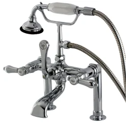 Hot Aqua Eden AE104T1BAL Bel Air Deck Mount Clawfoot Tub Faucet in Polished Chrome Tub Faucets