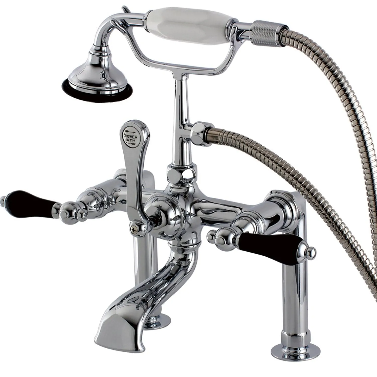 Hot Aqua Eden AE104T1PKL Duchess Deck Mount Clawfoot Tub Faucet in Polished Chrome Tub Faucets