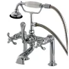 Outlet Aqua Eden AE104T1TX French Country Deck Mount Clawfoot Tub Faucet in Polished Chrome Tub Faucets