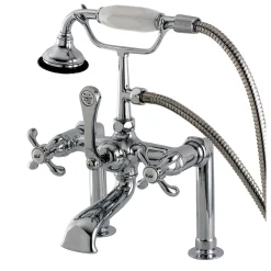 Outlet Aqua Eden AE104T1TX French Country Deck Mount Clawfoot Tub Faucet in Polished Chrome Tub Faucets