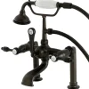 Clearance Aqua Eden AE103T5TAL Tudor Deck Mount Clawfoot Tub Faucet in Oil Rubbed Bronze Tub Faucets