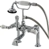 Best Aqua Eden AE108T1 Vintage Deck Mount Clawfoot Tub Faucet in Polished Chrome Tub Faucets