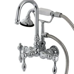 Aqua Eden Tudor Wall Mount Clawfoot Tub Faucet Tub Faucets