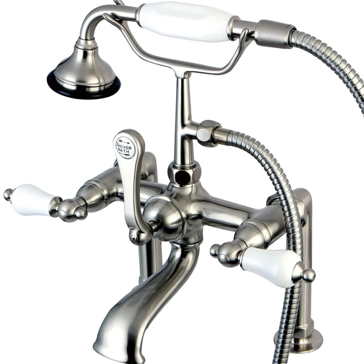Hot Aqua Eden Vintage Deck Mount Clawfoot Tub Faucet Tub Faucets