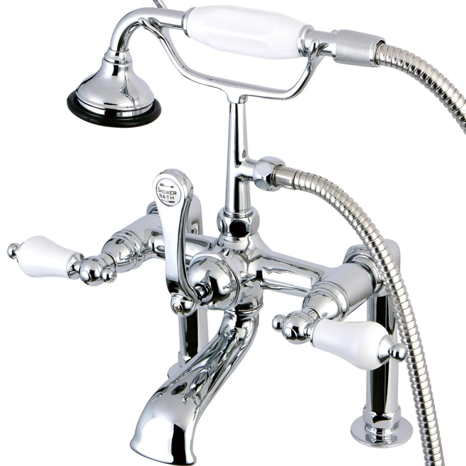 Hot Aqua Eden Vintage Deck Mount Clawfoot Tub Faucet Tub Faucets
