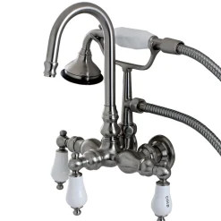 Aqua Eden Wall Mount Clawfoot Tub Faucet Tub Faucets