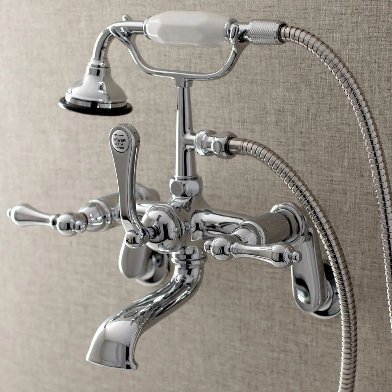 Sale Aqua Vintage 2-Handle Wall Mount Tub Faucet Tub & Shower Sets|Tub Faucets