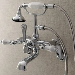 Sale Aqua Vintage Two-Handle Wall Mount Tub Faucet Tub & Shower Sets|Tub Faucets